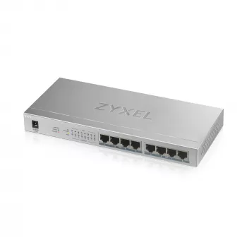 Zyxel GS1008HP hallitsematon Gigabit Ethernet (10/100/1000) Power over Ethernet (PoE) harmaa