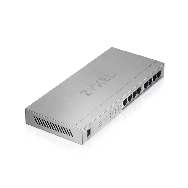 Zyxel GS1008HP hallitsematon Gigabit Ethernet (10/100/1000) Power over Ethernet (PoE) harmaa