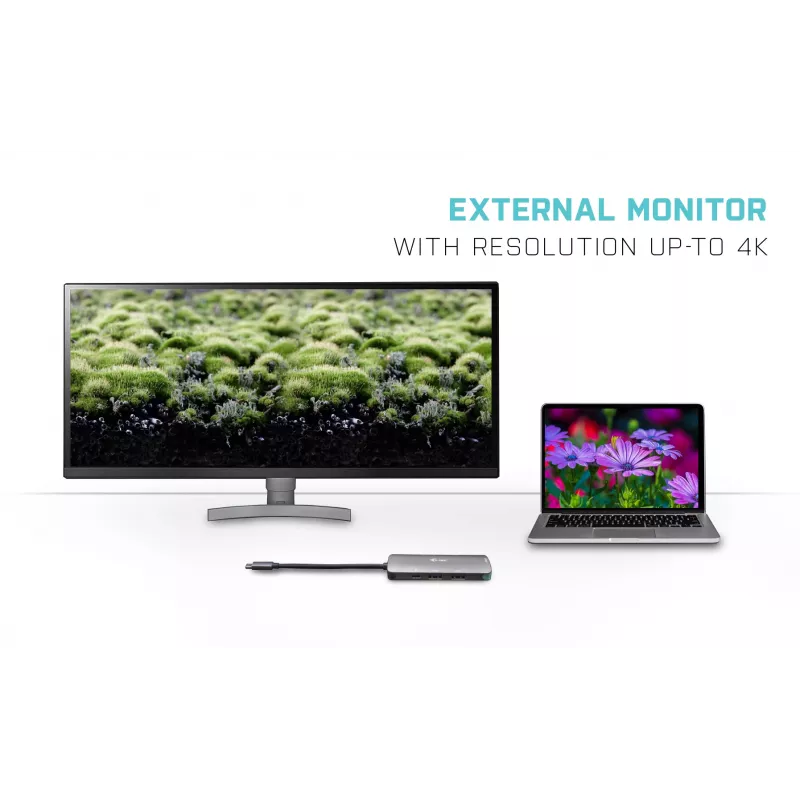 Telakointiasema i-tec Metal USB-C Nano Dock 4K HDMI + Power Delivery 100 W