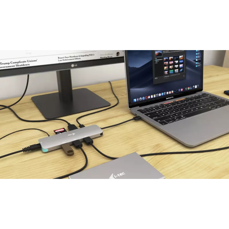 Telakointiasema i-tec Metal USB-C Nano -telakka 4K HDMI LAN Power Delivery 100 W