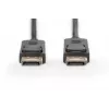 DIGITUS DisplayPort-liitäntäkaapeli, DP M/M, 2m lukituksella, DP, 1.1a yhteensopiva musta