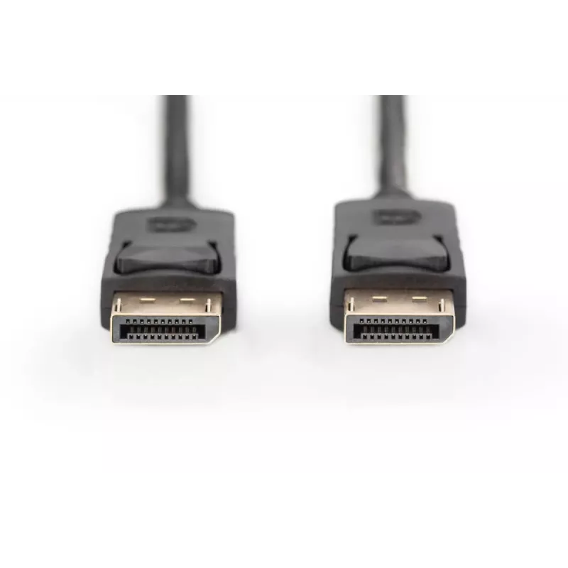DIGITUS DisplayPort-liitäntäkaapeli, DP M/M, 2m lukituksella, DP, 1.1a yhteensopiva musta