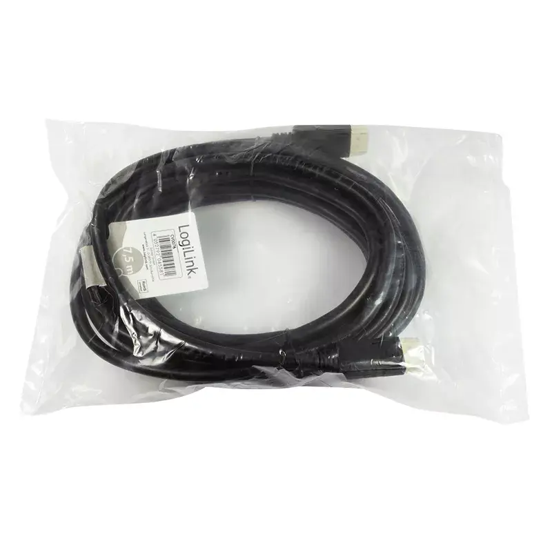 LogiLink CV0076 DisplayPort-kaapeli 7,5 m musta