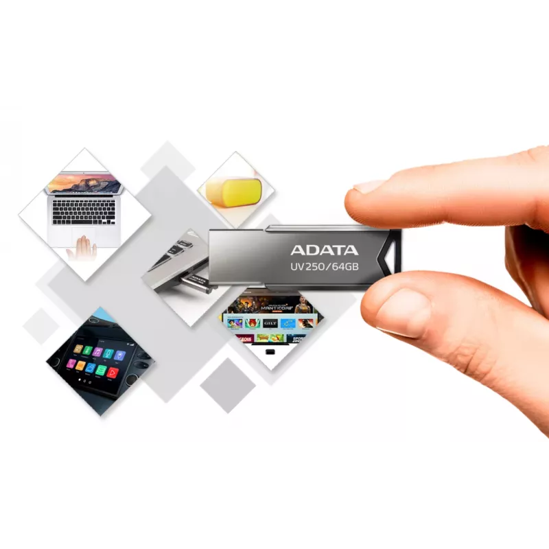 ADATA UV250 USB-muistitikku 32 GB USB Type-A 2.0 hopea
