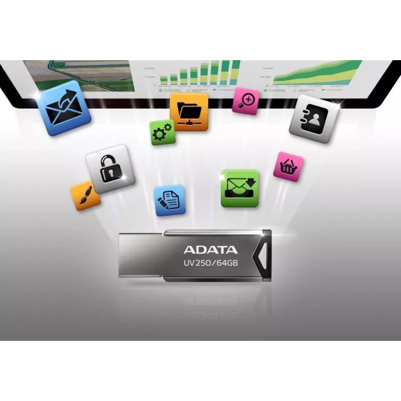 ADATA UV250 USB-muistitikku 32 GB USB Type-A 2.0 hopea