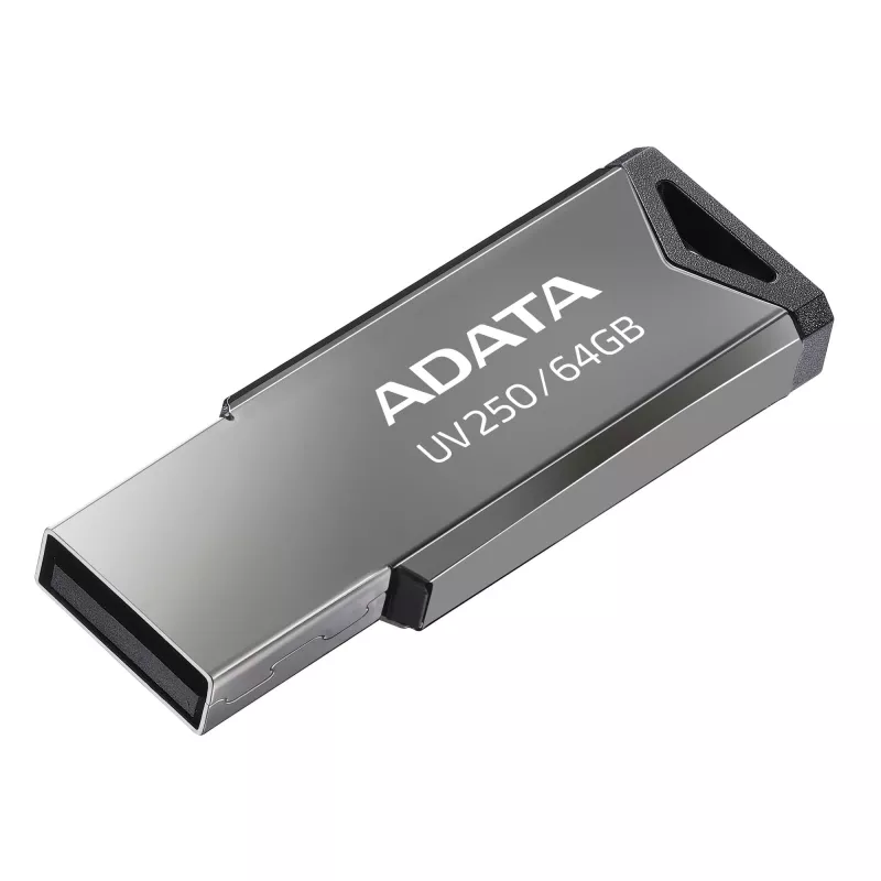 ADATA UV250 64 GB USB-muistitikku, USB 2.0, metallinen, hopea