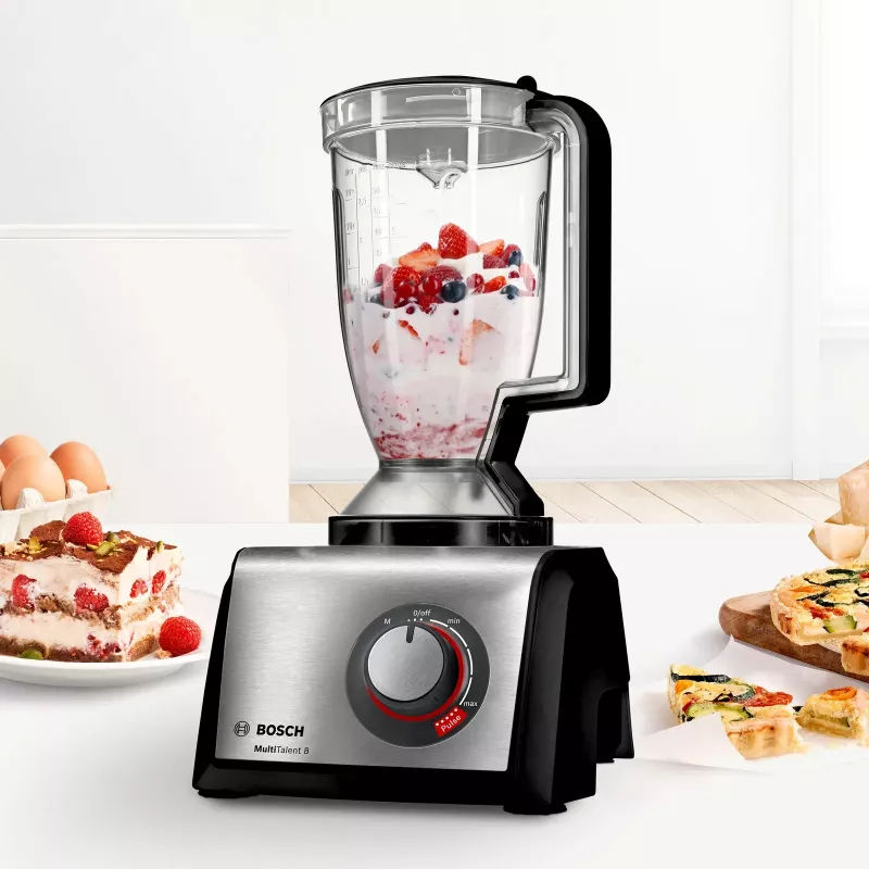 Bosch MC812M865 yleiskone 1250 W 3,9 L musta, ruostumaton teräs