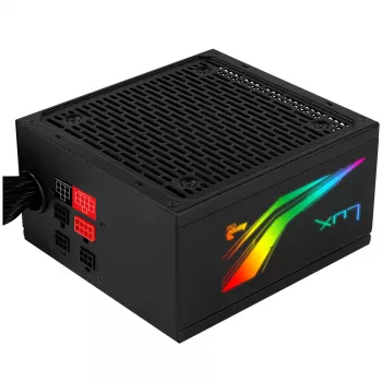 Aerocool LUXRGB550M RGB modulaarinen PC-virtalähde 550W 80Plus Bronze 230V musta
