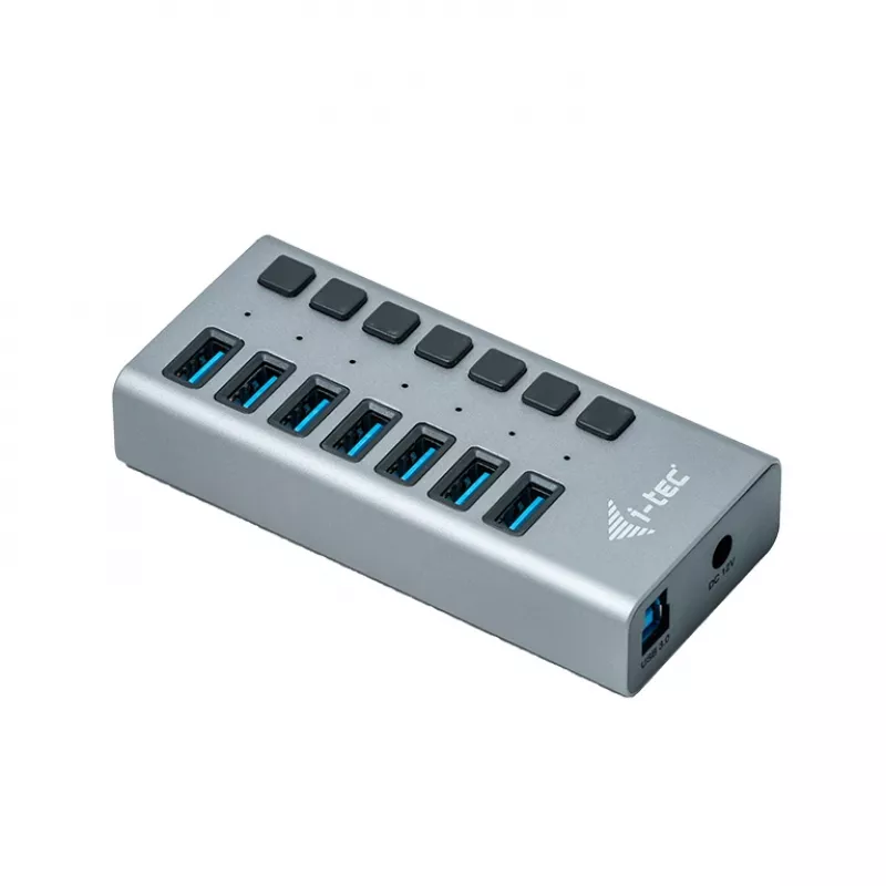 i-tec USB 3.0 -latauskeskitin 7 porttia + virtalähde 36 W