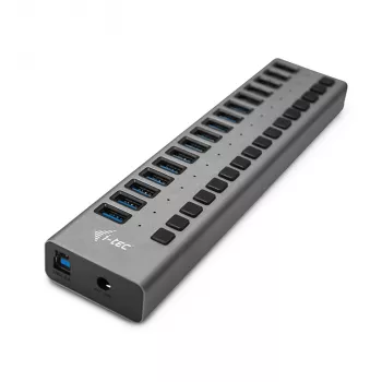 i-tec USB 3.0 -latauskeskitin 16 porttia + virtalähde 90 W