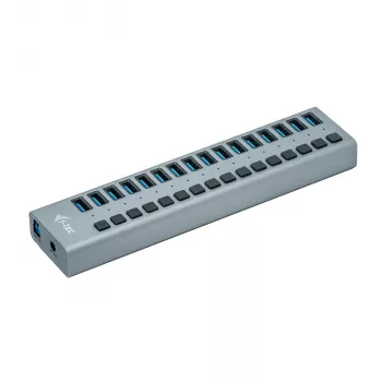 i-tec USB 3.0 -latauskeskitin 16 porttia + virtalähde 90 W