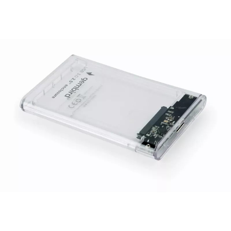 GEMBIRD USB 3.0 -kotelo 2,5 tuuman SATA HDD 9,5 mm, läpinäkyvä muovi