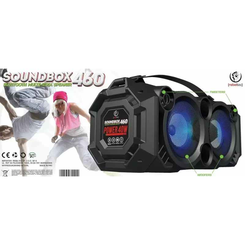 Bluetooth-kaiutin SoundBox 460, musta