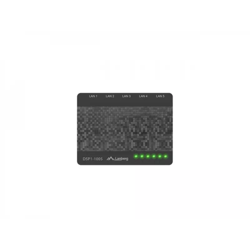 LANBERG kytkin Dsp1-1005 5x 1gb/s hallitsematon Gigabit Ethernet -työpöytäkytkin 5v
