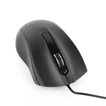 Johdollinen molempikätinen optinen hiiri Gembird MUS-3B-01 — USB Type-A, 1000 DPI, 3 painiketta, musta