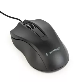 Johdollinen molempikätinen optinen hiiri Gembird MUS-3B-01 — USB Type-A, 1000 DPI, 3 painiketta, musta