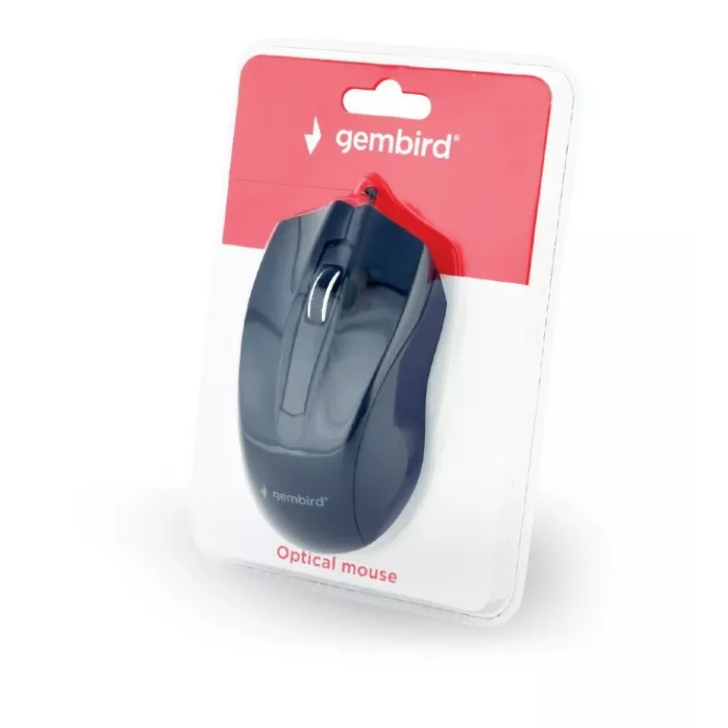 Johdollinen molempikätinen optinen hiiri Gembird MUS-3B-01 — USB Type-A, 1000 DPI, 3 painiketta, musta
