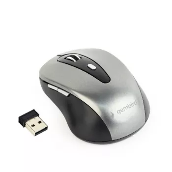 GEMBIRD langaton optinen hiiri MUSW-4B-04-BG – 4 painiketta musta/avaruusharmaa