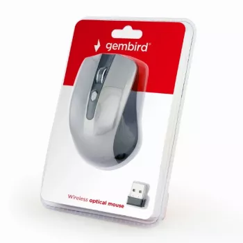 GEMBIRD langaton optinen hiiri MUSW-4B-04-BG – 4 painiketta musta/avaruusharmaa