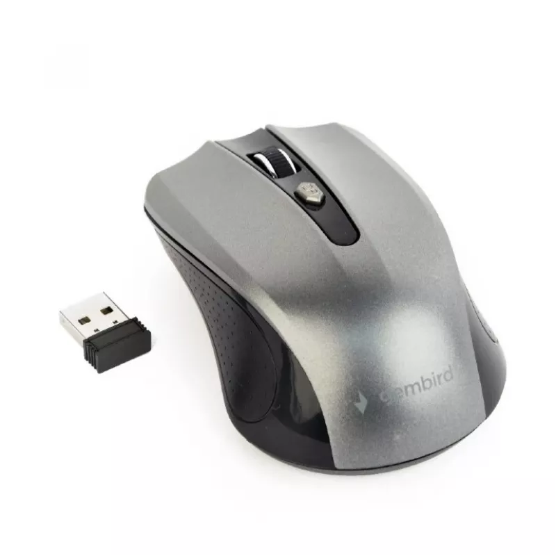 GEMBIRD langaton optinen hiiri MUSW-4B-04-BG – 4 painiketta musta/avaruusharmaa