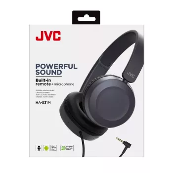 Kuulokemikrofoni JVC Powerful Sound johdollinen on-ear sininen