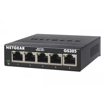NETGEAR GS305 hallitsematon L2 Gigabit Ethernet (10/100/1000) musta