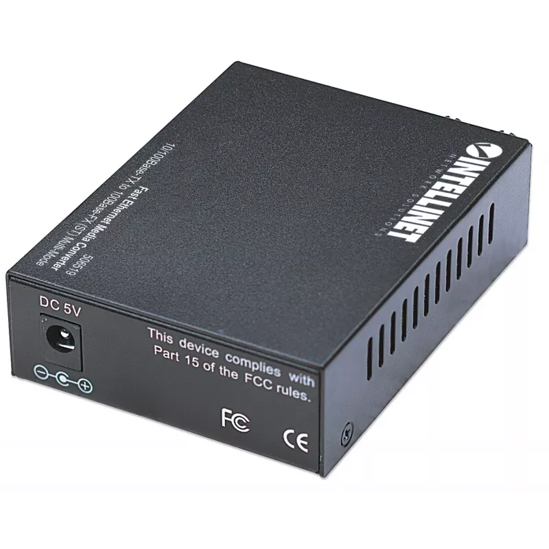 Intellinet Fast Ethernet -mediakonvertteri, 10/100Base-Tx 100Base-Fx (ST) monimuoto, 2 km (1,24 mailia)