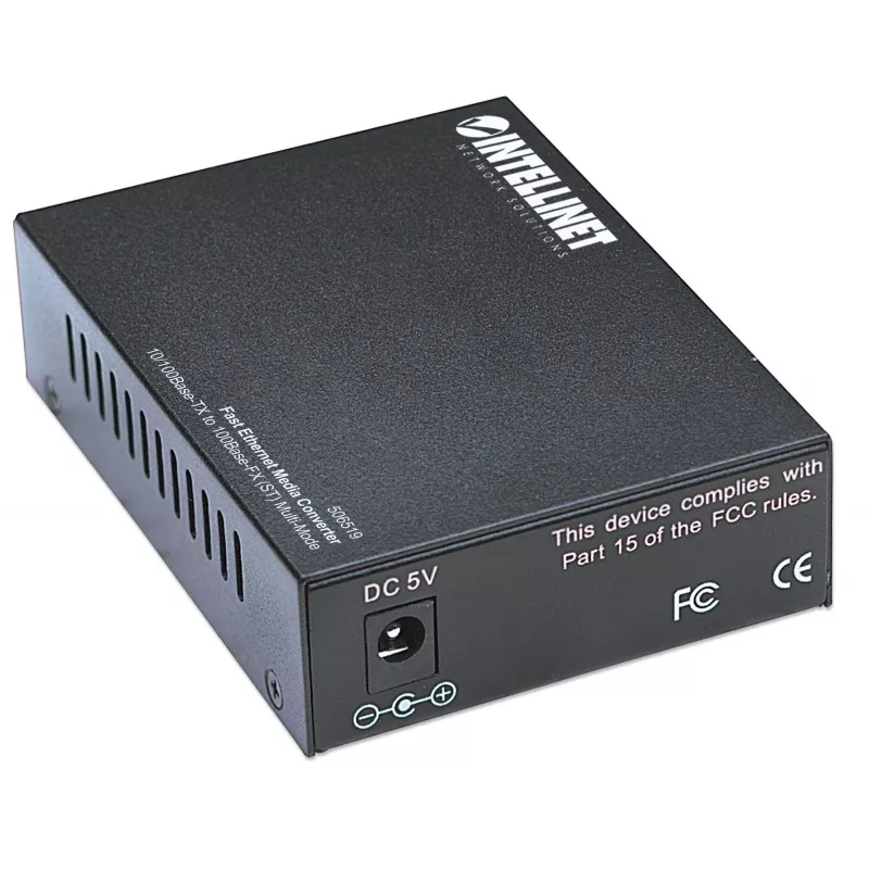 Intellinet Fast Ethernet -mediakonvertteri, 10/100Base-Tx 100Base-Fx (ST) monimuoto, 2 km (1,24 mailia)
