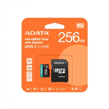 MicroSDXC ADATA Premier Pro 256GB UHS-I malli AUSDX256GUI3V30SA2-RA1