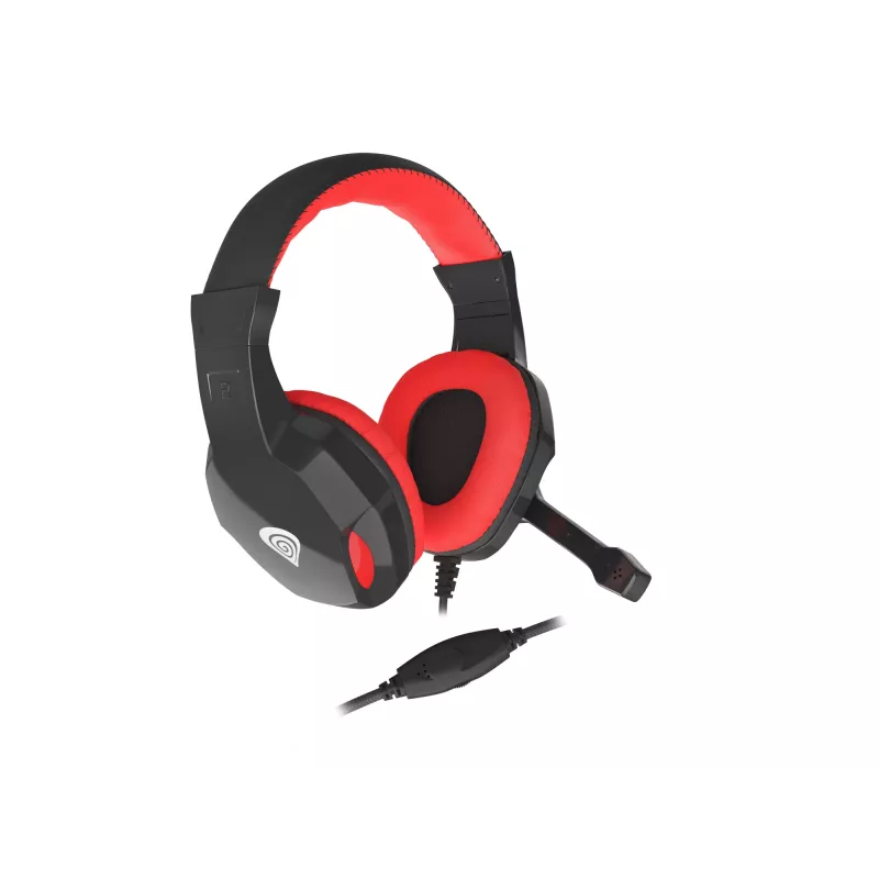 GENESIS Argon 110 -kuulokemikrofoni johdollinen headset head-band gaming musta, punainen