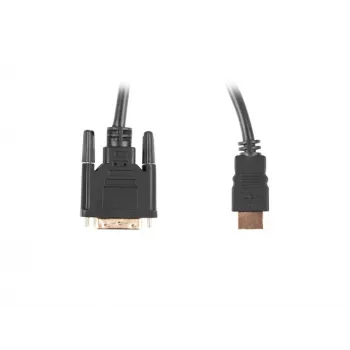 LANBERG HDMI(m)->DVI-d(m)(24+1) -kaapeli Dual Link kultapinnoitetuilla 4k-liittimillä - 3 m musta