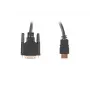 LANBERG HDMI(m)->DVI-d(m)(24+1) -kaapeli Dual Link kultapinnoitetuilla 4k-liittimillä - 3 m musta
