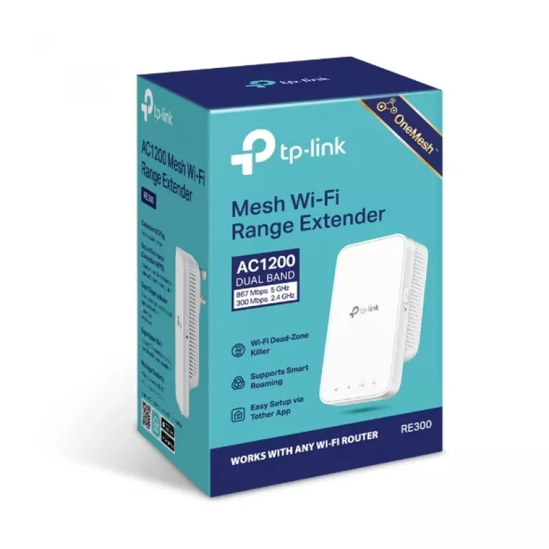Verkkotoistin TP-Link AC1200 Mesh Wi-Fi -kantamanlaajennin