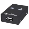 Manhattan 162005 USB 2.0 -automaattinen jakokytkin, 2 porttia, 480 Mbps
