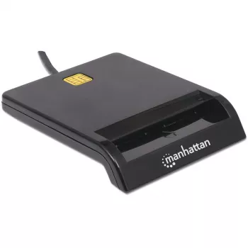 Kontaktisirukortinlukija MANHATTAN 102049 — USB 2.0, kaapeli 1,05 m, musta, ABS-kotelo