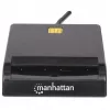Manhattan 102049 kontaktisirukortinlukija, USB-A 2.0, 12 Mbps, kaapeli 1,05 m, musta, ABS-kotelo