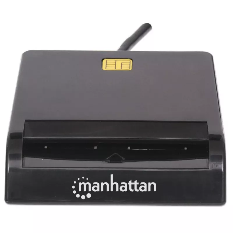 Manhattan 102049 kontaktisirukortinlukija, USB-A 2.0, 12 Mbps, kaapeli 1,05 m, musta, ABS-kotelo