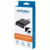 Manhattan 102049 kontaktisirukortinlukija, USB-A 2.0, 12 Mbps, kaapeli 1,05 m, musta, ABS-kotelo
