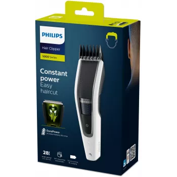 Philips 5000-sarja HC5610/15 hiustenleikkuukone / parranajokone, musta, valkoinen 28 nikkelimetallihydridi (NiMH)