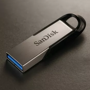 WESTERN DIGITAL SanDisk Ultra Flair - 256GB USB-muistitikku - USB 3.0 - musta / hopea