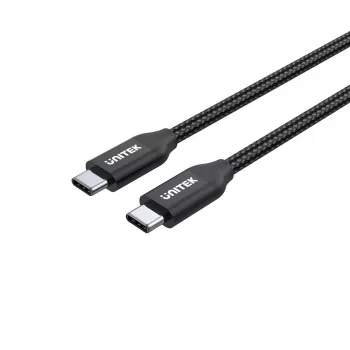 USB-C–USB-C-kaapeli Unitek C14059BK – 2 m, 5 A, 20 V, 480 Mbit/s, musta