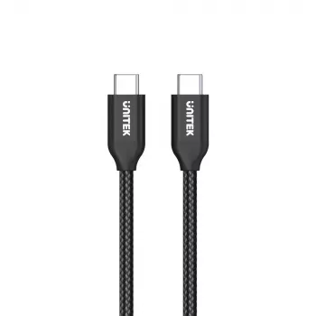 USB-C–USB-C-kaapeli Unitek C14059BK – 2 m, 5 A, 20 V, 480 Mbit/s, musta
