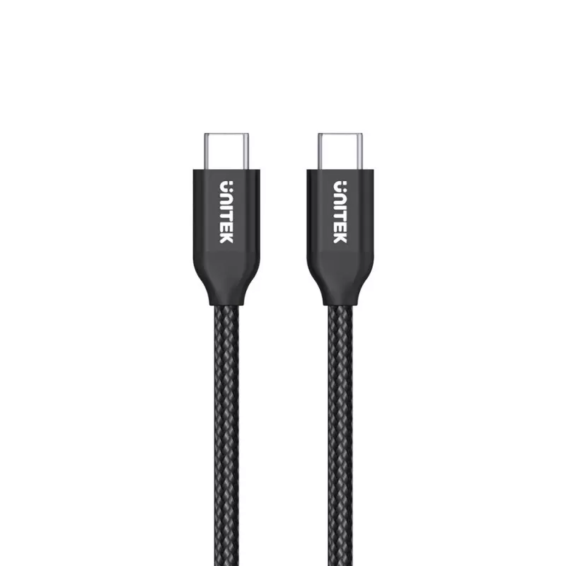 USB-C–USB-C-kaapeli Unitek C14059BK – 2 m, 5 A, 20 V, 480 Mbit/s, musta