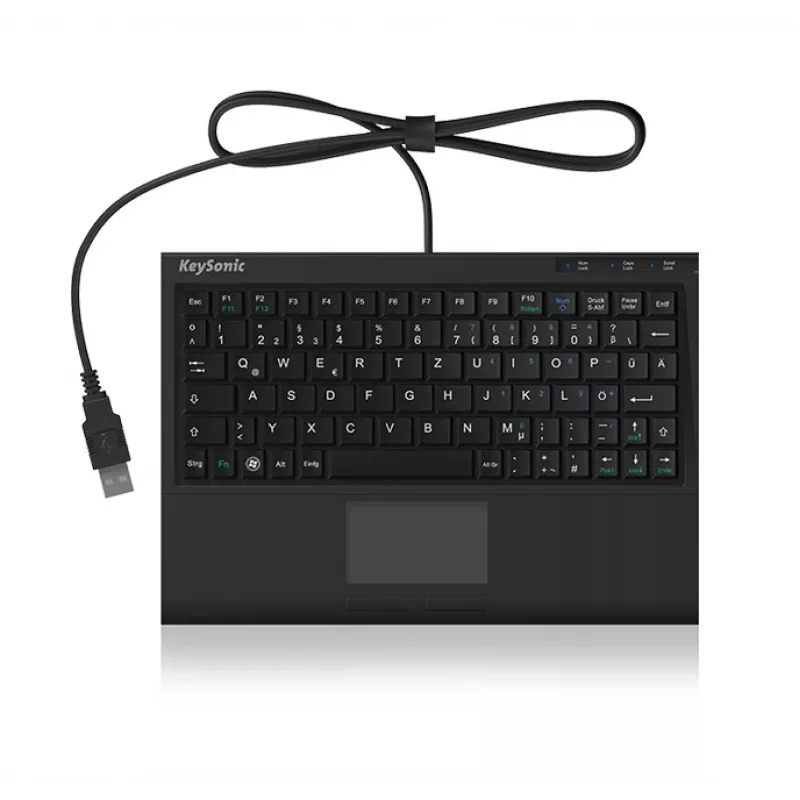 KeySonic ACK-3410 (US) näppäimistö toimisto USB US-englanti musta