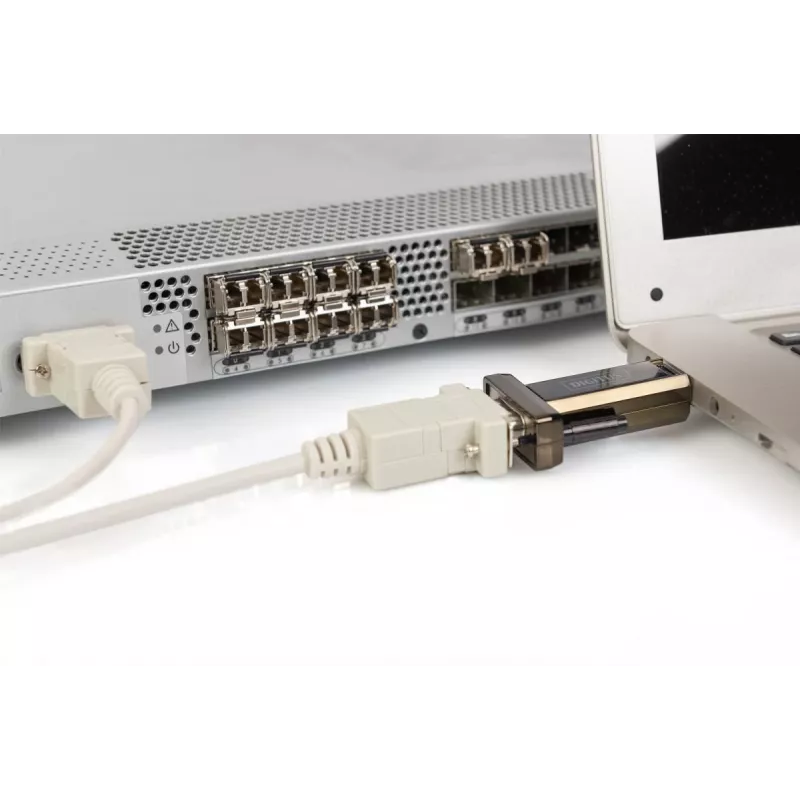DIGITUS USB 2.0 -sarjaporttisovitin, DSUB 9M sis. USB A -kaapeli 80cm