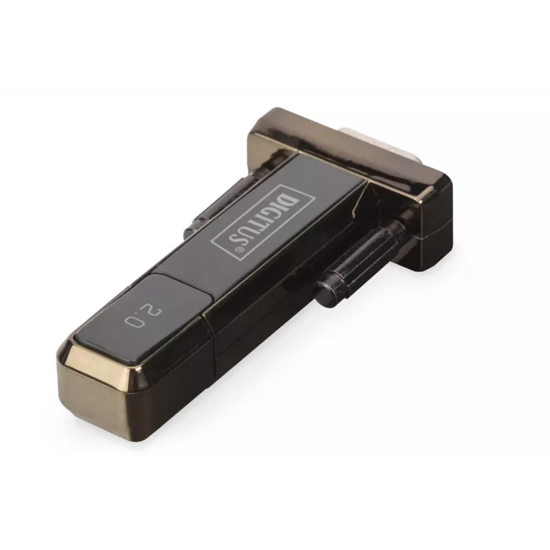 DIGITUS USB 2.0 -sarjaporttisovitin, DSUB 9M sis. USB A -kaapeli 80cm