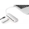DIGITUS USB-C-keskitin 4-porttinen PD 4x USB 3.0, 1x PD-lataus, harmaa