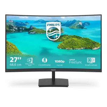 Philips E Line 271E1SCA/00 tietokonenäyttö 68.6 cm (27 tuumaa) 1920 x 1080 pikseliä Full HD LCD musta