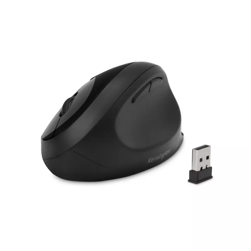 Kensington Pro Fit Ergo langaton hiiri – musta, oikeakätinen, RF Wireless + Bluetooth, 1600 DPI, musta