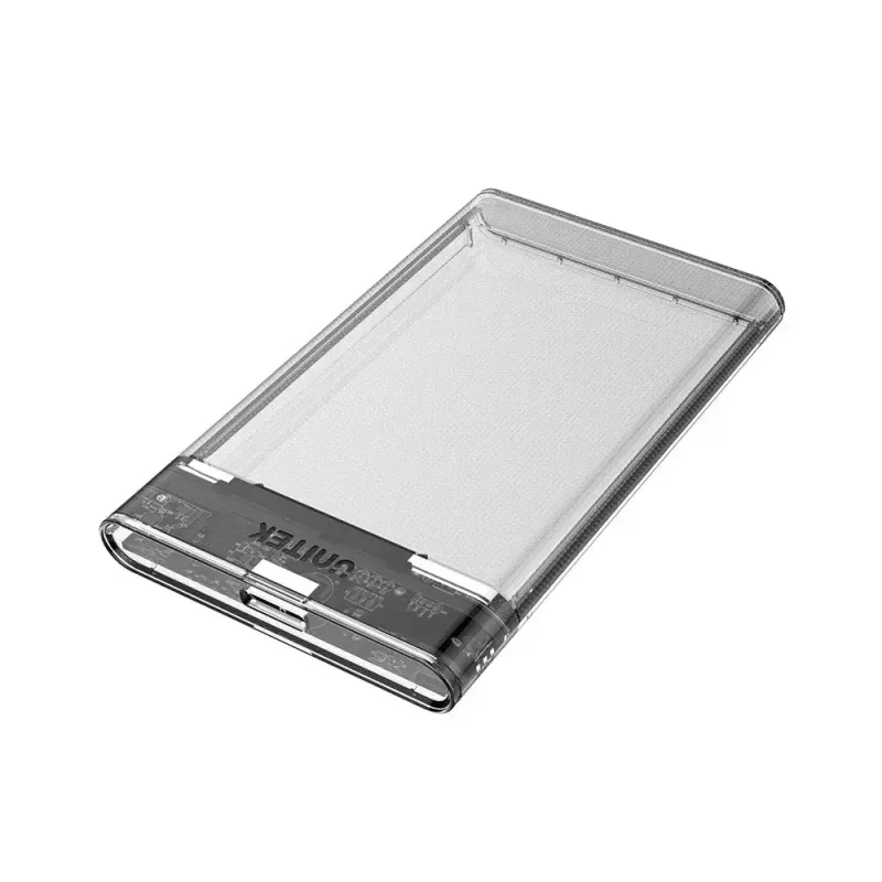Unitek HDD/SSD-kotelo S1103A läpinäkyvä 2,5 tuuman SATA III -asemille, USB 3.1 Gen 1 (Micro-USB B)
